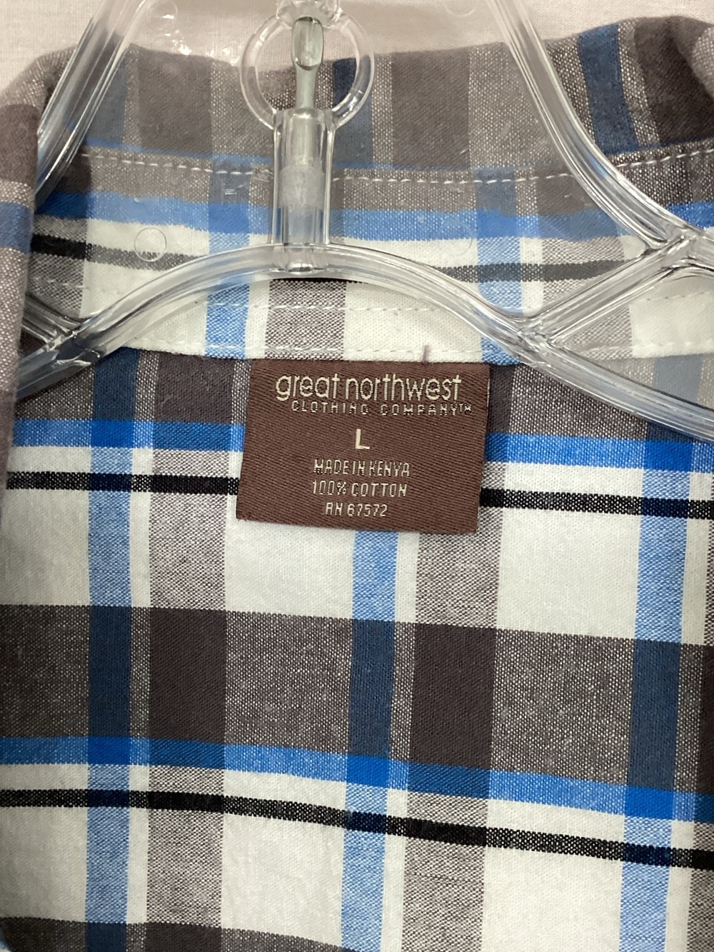 Goodfellow & Co Short-Sleeve Plaid Button-Down Shirt - Blue & Gray - Picture 3 of 4